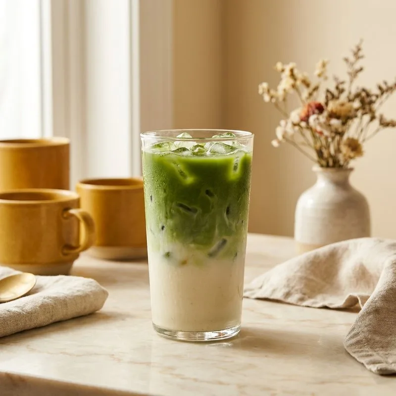 Matcha latte bij Kafeïno Antwerpen
